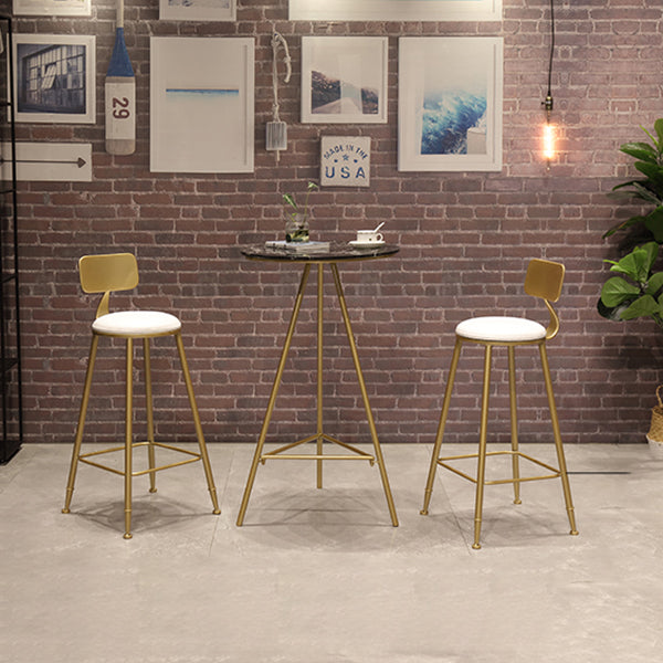 1/3 stuks glamour ijzeren staaftafel set rond bistro set met witte faux marmeren top