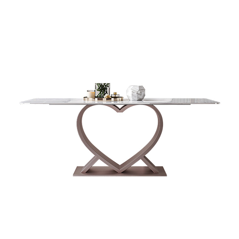 デザイナースタイルの焼結石トップダイニングセット長方形1/4/6/7ピースダイニングテーブルセット