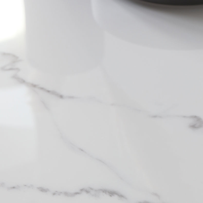 デザイナースタイルの焼結石トップダイニングセット長方形1/4/6/7ピースダイニングテーブルセット