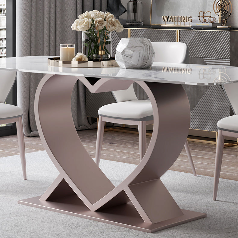 デザイナースタイルの焼結石トップダイニングセット長方形1/4/6/7ピースダイニングテーブルセット