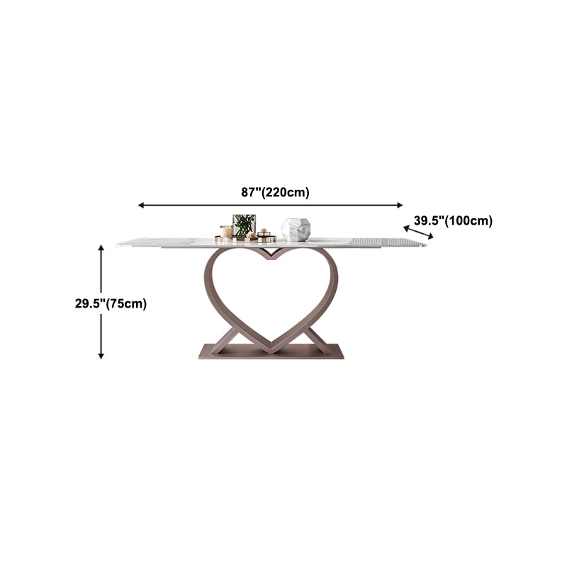 デザイナースタイルの焼結石トップダイニングセット長方形1/4/6/7ピースダイニングテーブルセット