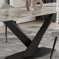 Modern Sintered Stone Top Dining Set Rectangle 1/3/4/5/7/9 Pieces Dining Room Table Set Clearhalo 'Dining Room Sets' 'Dining Tables & Seating' 'dining_room_set' 'furn' 'furn_dining_room_set' 'Furniture' 'Kitchen & Dining Furniture' 5278597
