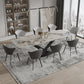 Modern Sintered Stone Top Dining Set Rectangle 1/3/4/5/7/9 Pieces Dining Room Table Set Clearhalo 'Dining Room Sets' 'Dining Tables & Seating' 'dining_room_set' 'furn' 'furn_dining_room_set' 'Furniture' 'Kitchen & Dining Furniture' 5278602