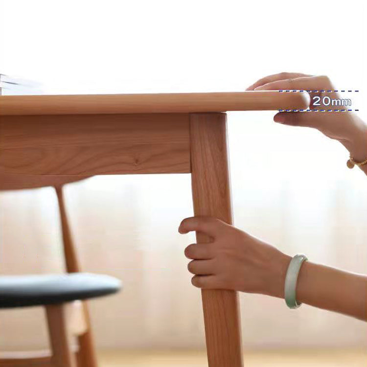 Set da pranzo moderno in legno di quercia Set da tavolo da pranzo beige rettangolare da 1/2/5 pezzi
