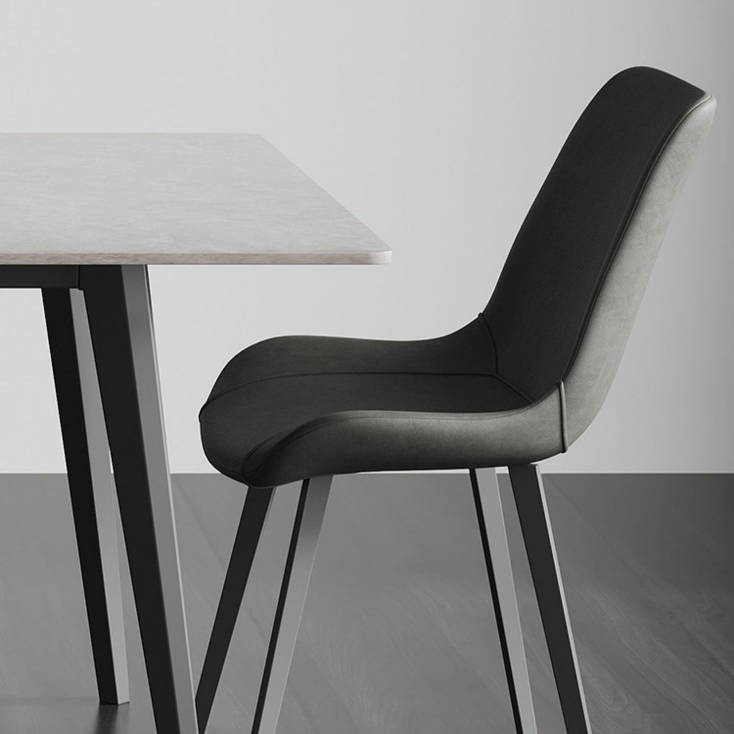 Set da pranzo moderno con piano in pietra sinterizzata Set tavolo da pranzo rettangolare 1/4/5 pezzi