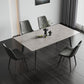 Set da pranzo moderno con piano in pietra sinterizzata Set tavolo da pranzo rettangolare 1/4/5 pezzi