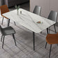 Modern Rectangle Sintered Stone Dining Table Set 1/2/5/6/7 Pieces Dining Set for Home Use 6 Pieces: Table, 5 Chairs Clearhalo 'Dining Room Sets' 'Dining Tables & Seating' 'dining_room_set' 'furn' 'furn_dining_room_set' 'Furniture' 'Kitchen & Dining Furniture' 5278661