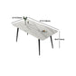 Modern Rectangle Sintered Stone Dining Table Set 1/2/5/6/7 Pieces Dining Set for Home Use Clearhalo 'Dining Room Sets' 'Dining Tables & Seating' 'dining_room_set' 'furn' 'furn_dining_room_set' 'Furniture' 'Kitchen & Dining Furniture' 5278673