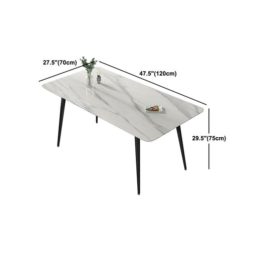 モダンな長方形の焼結ストーンダイニングテーブルセット1/2/5/6/7ピース自宅で使用するためのダイニングセット