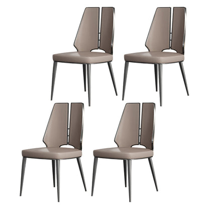 Designer Style Sintered Stone Dining Set Rectangle 1/3/4/6 Pieces Dining Room Table Set 4 Brown Chairs Clearhalo 'Dining Room Sets' 'Dining Tables & Seating' 'dining_room_set' 'furn' 'furn_dining_room_set' 'Furniture' 'Kitchen & Dining Furniture' 5278679