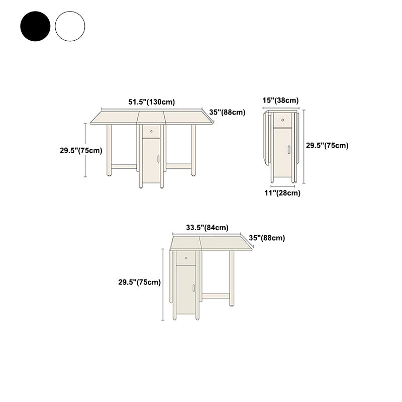 Contemporary Folding Furniture Stone Pedestal Dining Site Table for Home (only Table) Clearhalo 'Dining Tables & Seating' 'Dining Tables' 'dining_table' 'furn' 'furn_dining_table' 'Furniture' 'Kitchen & Dining Furniture' 5278727