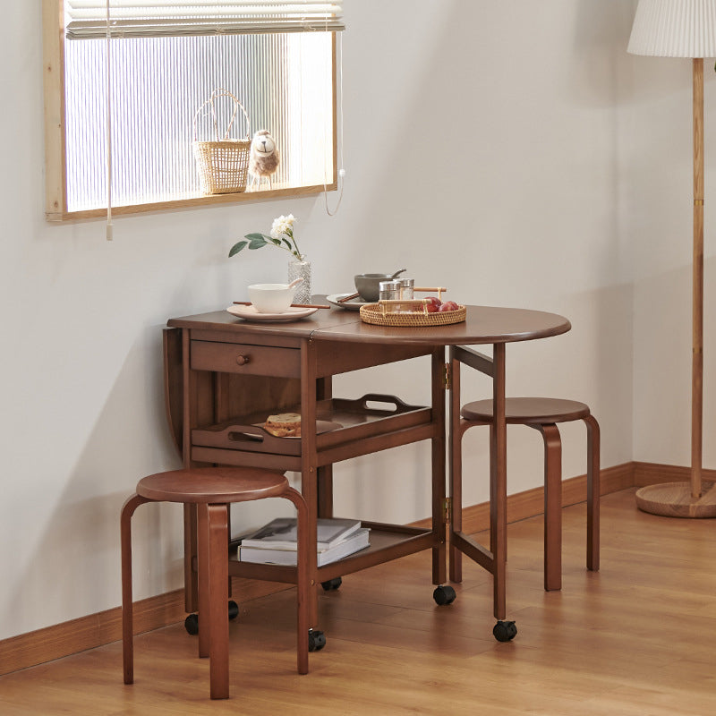 Mesa de comedor de mediados de siglo Mesa de comedor plegable de madera maciza, 51.6 "L x 23.6" W x 29.5 "H