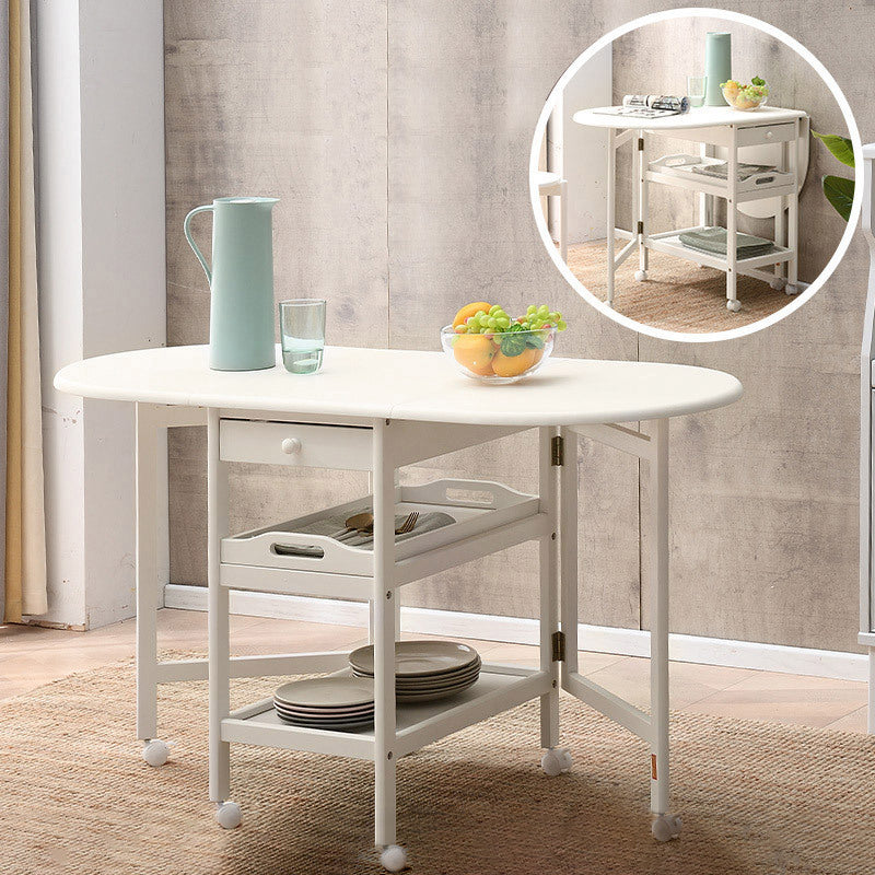 Mesa de comedor de mediados de siglo Mesa de comedor plegable de madera maciza, 51.6 "L x 23.6" W x 29.5 "H