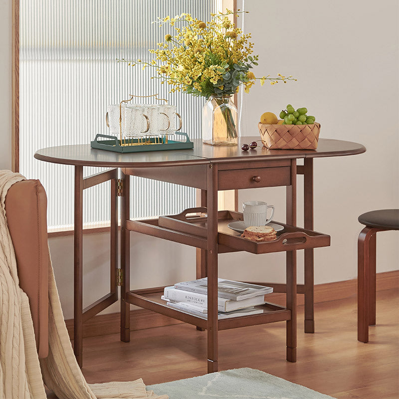 Mesa de comedor de mediados de siglo Mesa de comedor plegable de madera maciza, 51.6 "L x 23.6" W x 29.5 "H