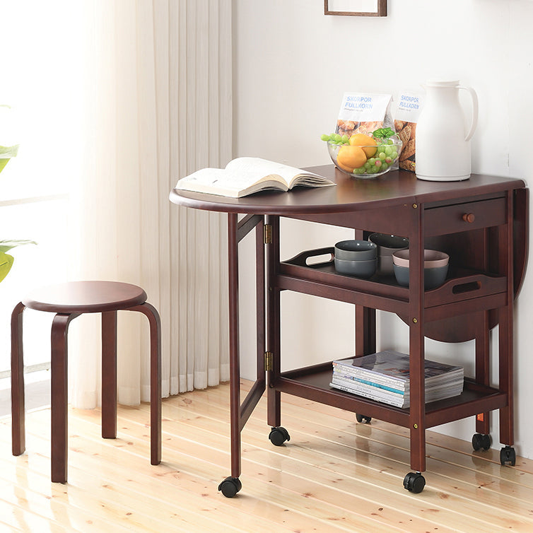 Mesa de comedor de mediados de siglo Mesa de comedor plegable de madera maciza, 51.6 "L x 23.6" W x 29.5 "H