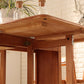 Mid-Century Rectangle Table Solid Wood Folding Table , 51"Lx34.6"Wx29.5"H