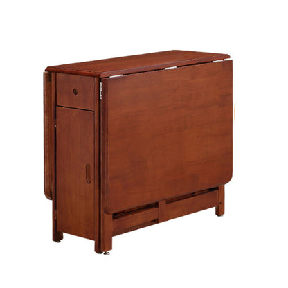 Mid-Century Rectangle Table Solid Wood Folding Table , 51"Lx34.6"Wx29.5"H