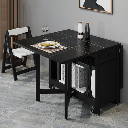 Table à manger de base à la base de rectangle de style contemporain (seule table)