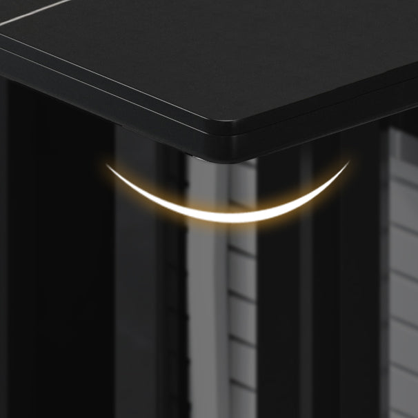 Table à manger de base à la base de rectangle de style contemporain (seule table)