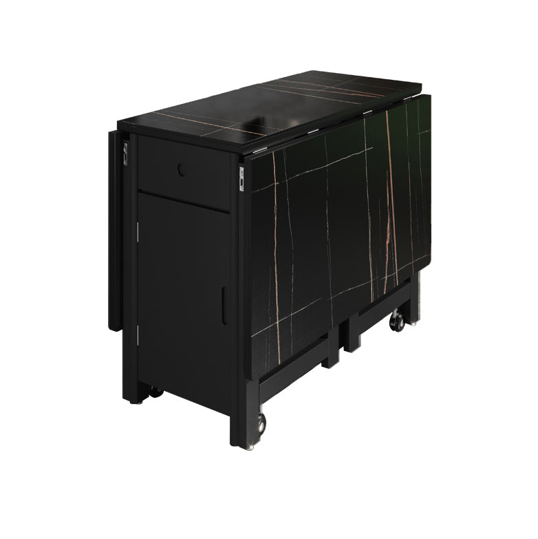 Table à manger de base à la base de rectangle de style contemporain (seule table)