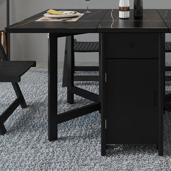 Table à manger de base à la base de rectangle de style contemporain (seule table)