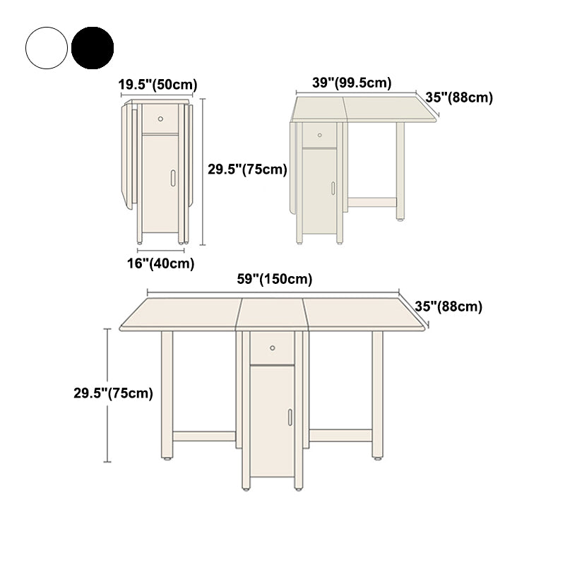 Table à manger de base à la base de rectangle de style contemporain (seule table)