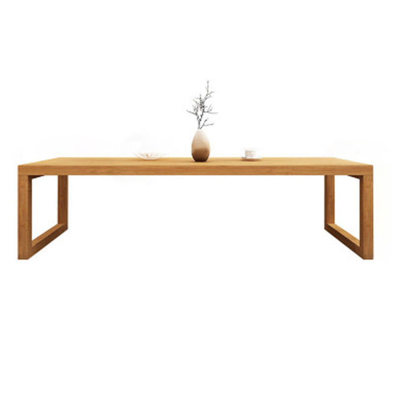 Mesa de comedor de madera sólida mesa de rectángulo de lujo tradicional con base de trineo