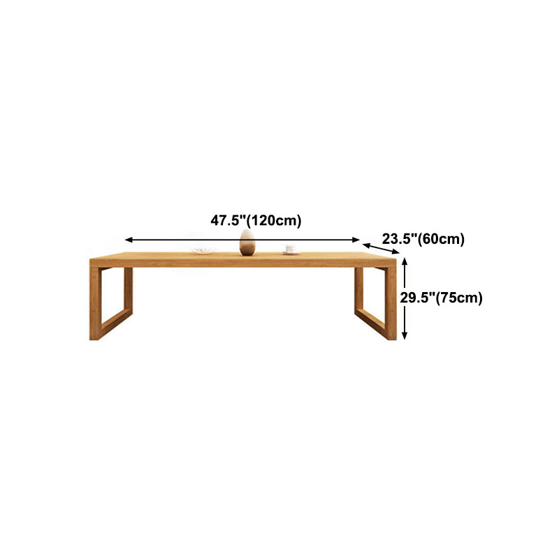 Mesa de comedor de madera sólida mesa de rectángulo de lujo tradicional con base de trineo