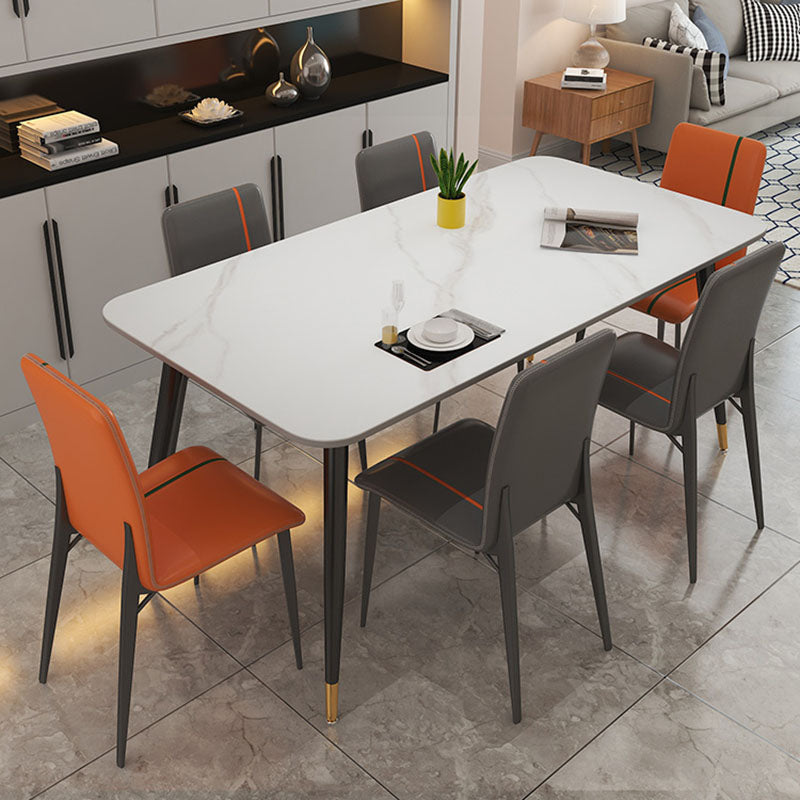 Tavolo da pranzo top lussuoso di lussuoso tavolo da pranzo in metallo 4 gambe