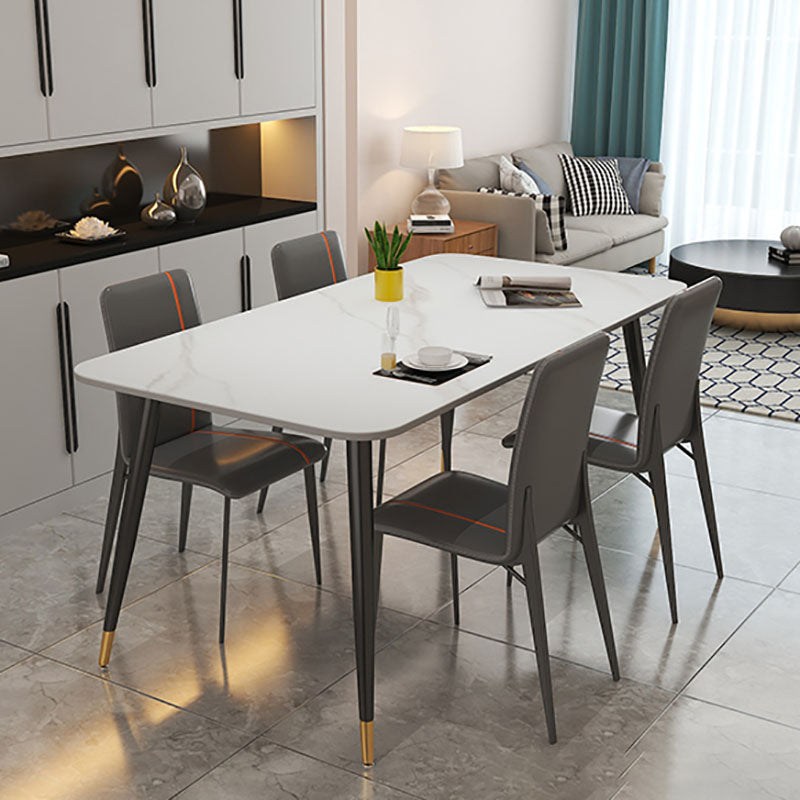 Tavolo da pranzo top lussuoso di lussuoso tavolo da pranzo in metallo 4 gambe