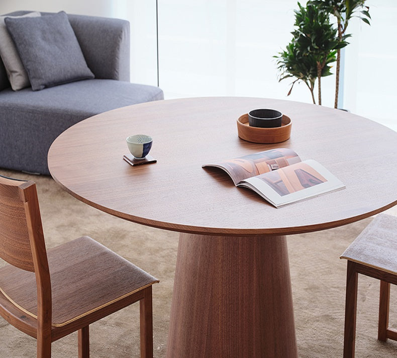 Contemporary Round Dinette Table Solid Wood Pedestal Dining Table Clearhalo 'Dining Tables & Seating' 'Dining Tables' 'dining_table' 'furn' 'furn_dining_table' 'Furniture' 'Kitchen & Dining Furniture' 5278883