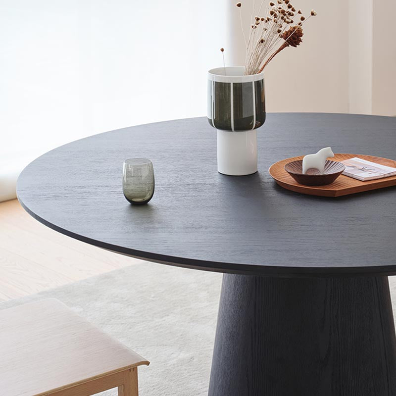 Contemporary Round Dinette Table Solid Wood Pedestal Dining Table Clearhalo 'Dining Tables & Seating' 'Dining Tables' 'dining_table' 'furn' 'furn_dining_table' 'Furniture' 'Kitchen & Dining Furniture' 5278886