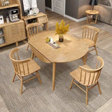 Tavolo da pranzo a foglia di gocce Tavolo da pranzo in legno massiccio in legno con 4 gambe