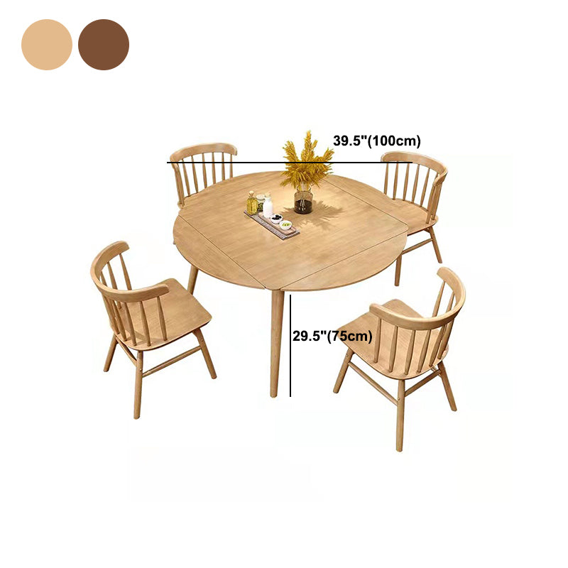 Tavolo da pranzo a foglia di gocce Tavolo da pranzo in legno massiccio in legno con 4 gambe