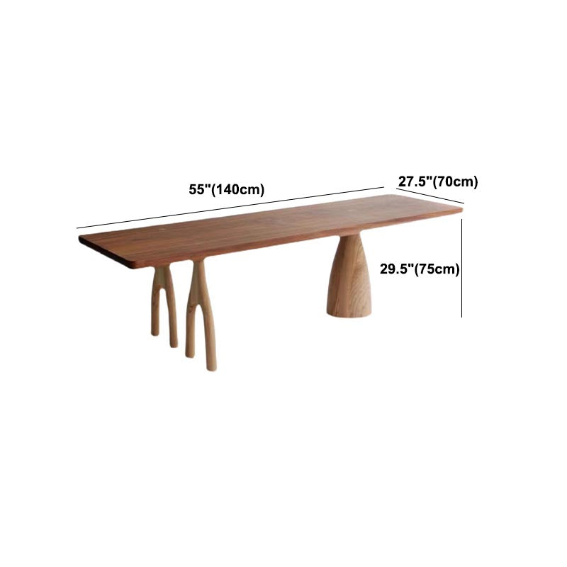 Contemporary Style Dining Table Brown Rectangle Dinette Table for Home Kitchen Clearhalo 'Dining Tables & Seating' 'Dining Tables' 'dining_table' 'furn' 'furn_dining_table' 'Furniture' 'Kitchen & Dining Furniture' 5278916