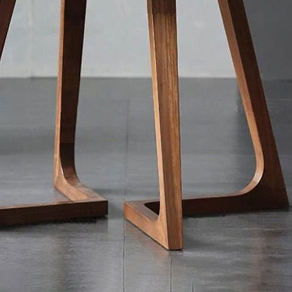 Modern Pine Wood Table for Restaurant Dining Table with Double Wood Pedestal Clearhalo 'Dining Tables & Seating' 'Dining Tables' 'dining_table' 'furn' 'furn_dining_table' 'Furniture' 'Kitchen & Dining Furniture' 5278933