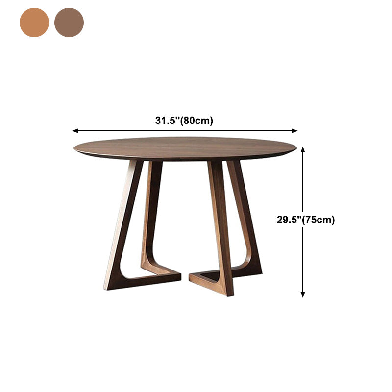 Modern Pine Wood Table for Restaurant Dining Table with Double Wood Pedestal Clearhalo 'Dining Tables & Seating' 'Dining Tables' 'dining_table' 'furn' 'furn_dining_table' 'Furniture' 'Kitchen & Dining Furniture' 5278936