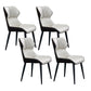 Minimalist Design Arm Wingback Side Chairs Faux Leather Side Chair White 4 Piece Set Clearhalo 'Dining Chairs' 'Dining Tables & Seating' 'dining_chair' 'furn' 'furn_dining_chair' 'Furniture' 'Kitchen & Dining Furniture' 5279018