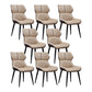 Minimalist Design Arm Wingback Side Chairs Faux Leather Side Chair Khaki 8 Piece Set Clearhalo 'Dining Chairs' 'Dining Tables & Seating' 'dining_chair' 'furn' 'furn_dining_chair' 'Furniture' 'Kitchen & Dining Furniture' 5279030