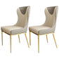 Glam Faux Leather Dining Chairs Metal Dining Room Chairs for Home Use Grey 2 Piece Set Clearhalo 'Dining Chairs' 'Dining Tables & Seating' 'dining_chair' 'furn' 'furn_dining_chair' 'Furniture' 'Kitchen & Dining Furniture' 5279034