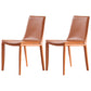 Contemporary Leather Dining Side Chairs Metal Armless Dining Chair for Restaurant Use