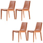 Contemporary Leather Dining Side Chairs Metal Armless Dining Chair for Restaurant Use