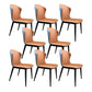 Modern Style Faux Leather Dining Chair Armless Wingback Side Chair Orange 8 Piece Set Clearhalo 'Dining Chairs' 'Dining Tables & Seating' 'dining_chair' 'furn' 'furn_dining_chair' 'Furniture' 'Kitchen & Dining Furniture' 5279093