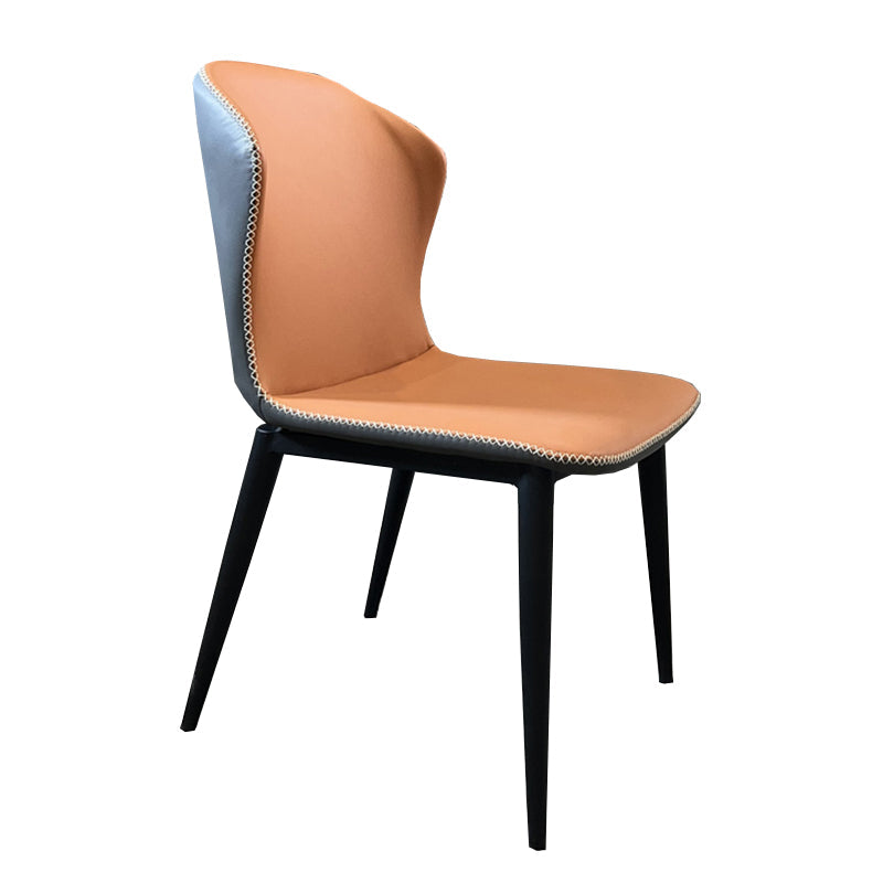 Modern Style Faux Leather Dining Chair Armless Wingback Side Chair Clearhalo 'Dining Chairs' 'Dining Tables & Seating' 'dining_chair' 'furn' 'furn_dining_chair' 'Furniture' 'Kitchen & Dining Furniture' 5279096