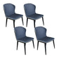 Modern Style Faux Leather Dining Chair Armless Wingback Side Chair Blue 4 Piece Set Clearhalo 'Dining Chairs' 'Dining Tables & Seating' 'dining_chair' 'furn' 'furn_dining_chair' 'Furniture' 'Kitchen & Dining Furniture' 5279097