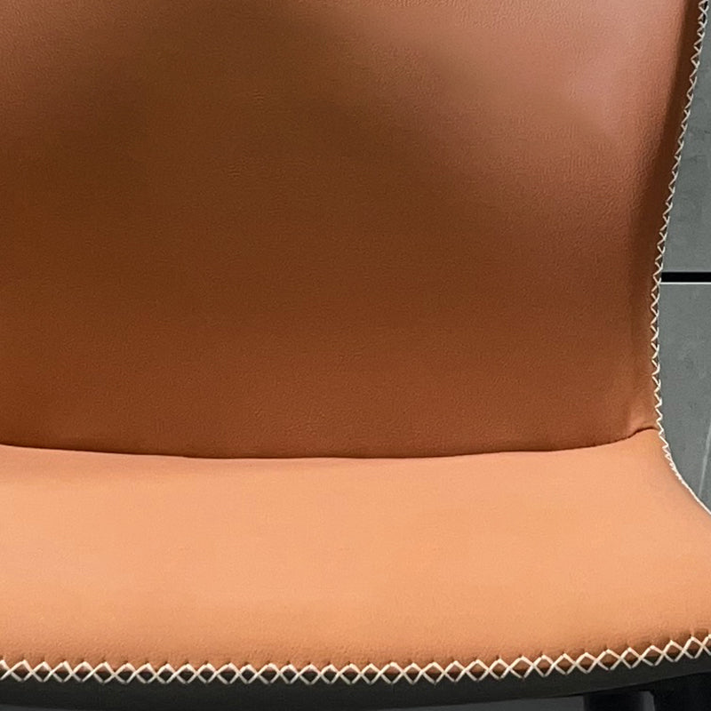 Modern Style Faux Leather Dining Chair Armless Wingback Side Chair Clearhalo 'Dining Chairs' 'Dining Tables & Seating' 'dining_chair' 'furn' 'furn_dining_chair' 'Furniture' 'Kitchen & Dining Furniture' 5279098