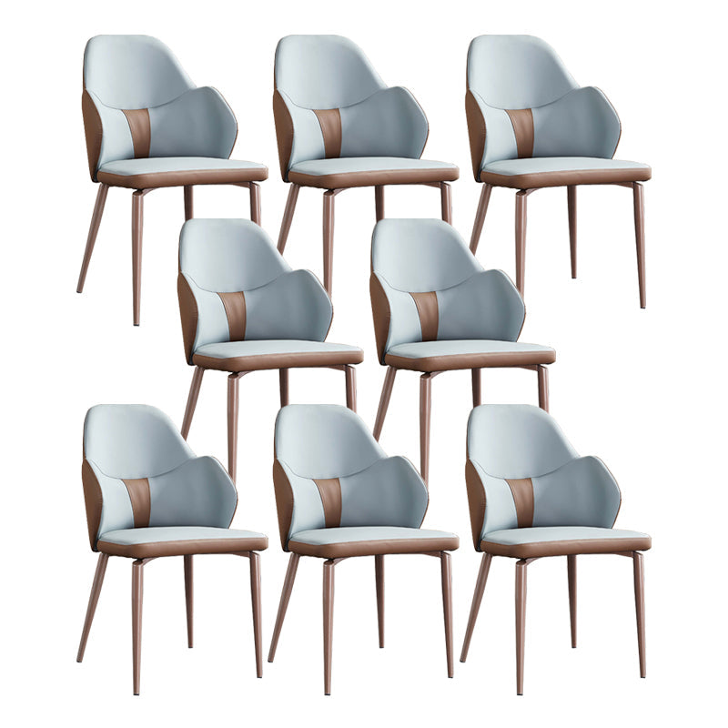 Modern Style Faux Leather Dining Chair Armless Side Chair for Home Use