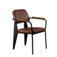 Industrial Open Back Dining Chair Upholstered Arm Chair with Black Legs Clearhalo 'Dining Chairs' 'Dining Tables & Seating' 'dining_chair' 'furn' 'furn_dining_chair' 'Furniture' 'Kitchen & Dining Furniture' 5279151