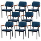 Industrial Open Back Dining Chair Upholstered Arm Chair with Black Legs Blue 8 Piece Set Clearhalo 'Dining Chairs' 'Dining Tables & Seating' 'dining_chair' 'furn' 'furn_dining_chair' 'Furniture' 'Kitchen & Dining Furniture' 5279157