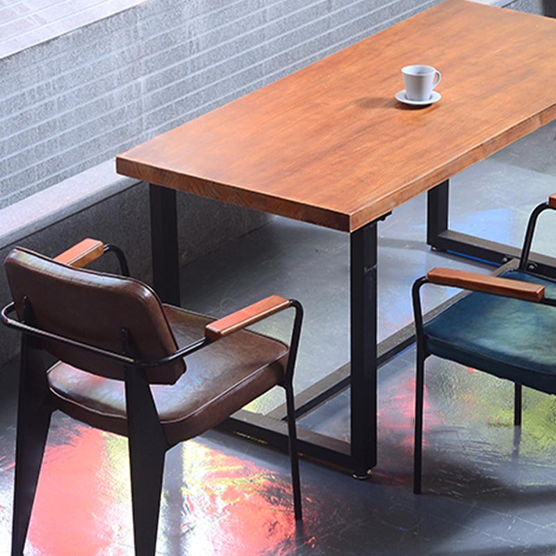 Industrial Open Back Dining Chair Upholstered Arm Chair with Black Legs Clearhalo 'Dining Chairs' 'Dining Tables & Seating' 'dining_chair' 'furn' 'furn_dining_chair' 'Furniture' 'Kitchen & Dining Furniture' 5279162